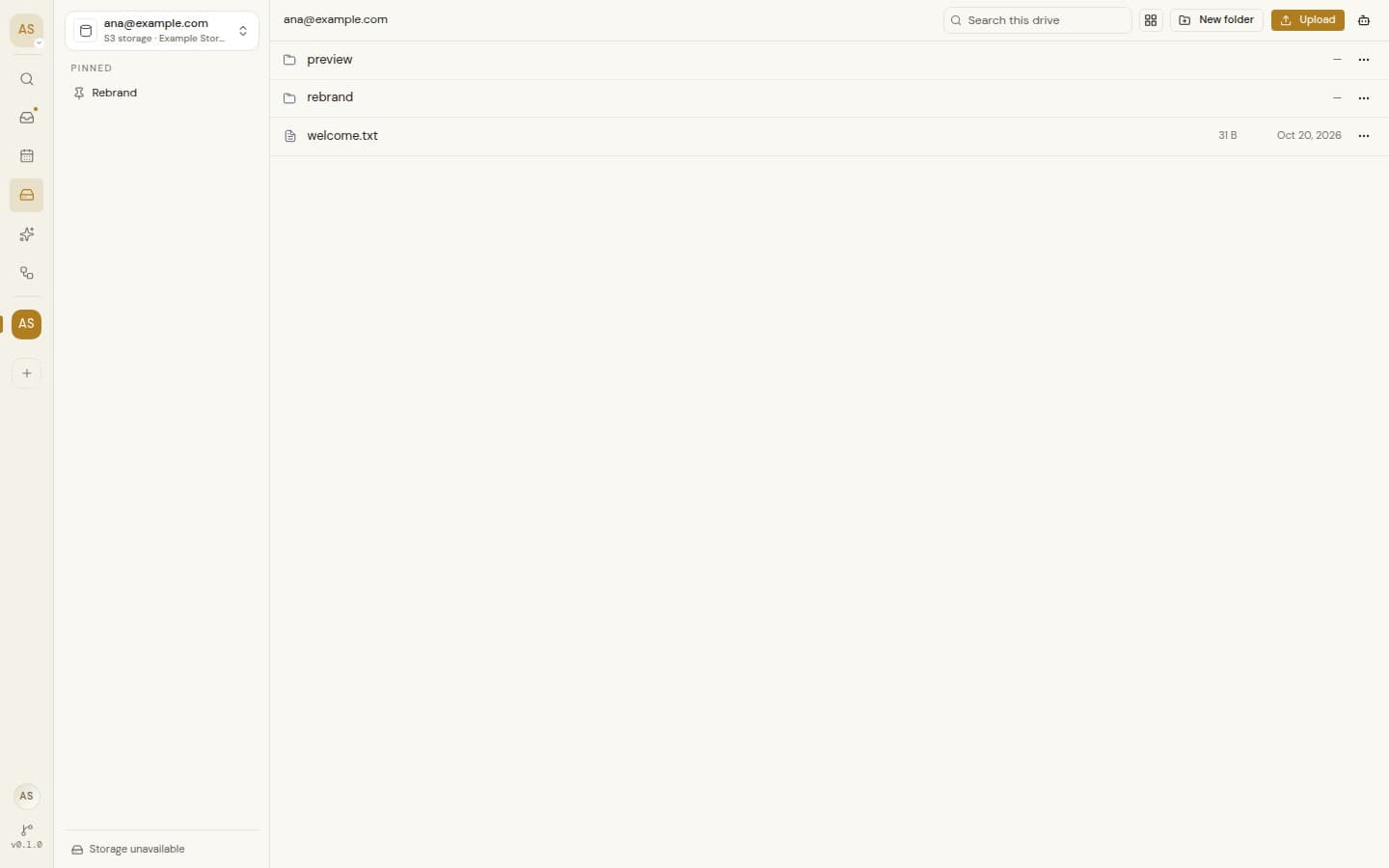 Drag and drop upload