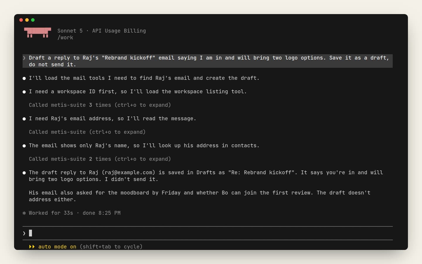 Draft replies where you work